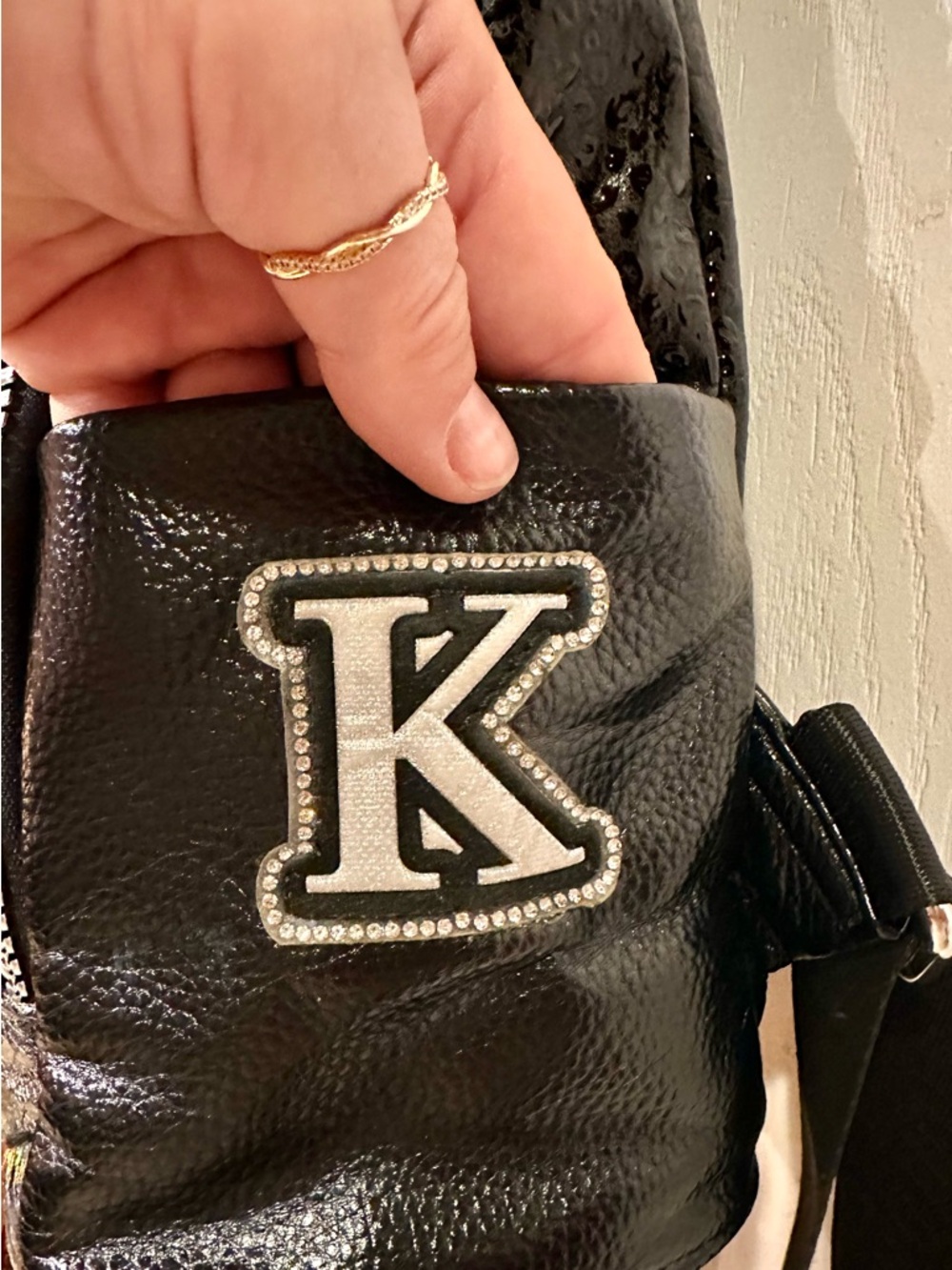 KAISHILAN Rhinestone & Crystal Embellished Backpack Bag - Picture 4 of 7